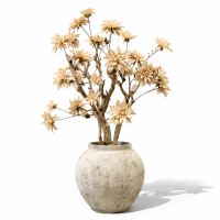 Dahlia Art Tree Beige #1 (Inclusief vaas)